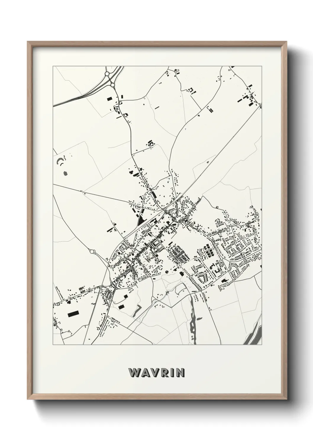 Une affiche de carte sur Wavrin