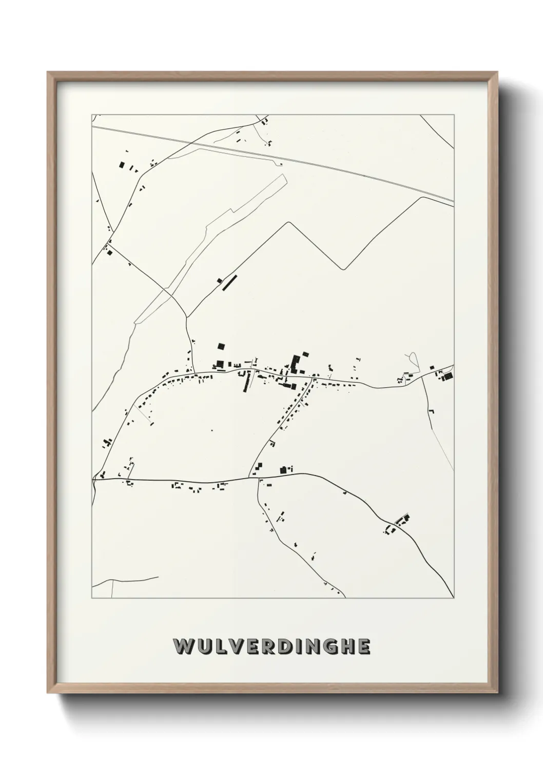 Une affiche de carte sur Wulverdinghe