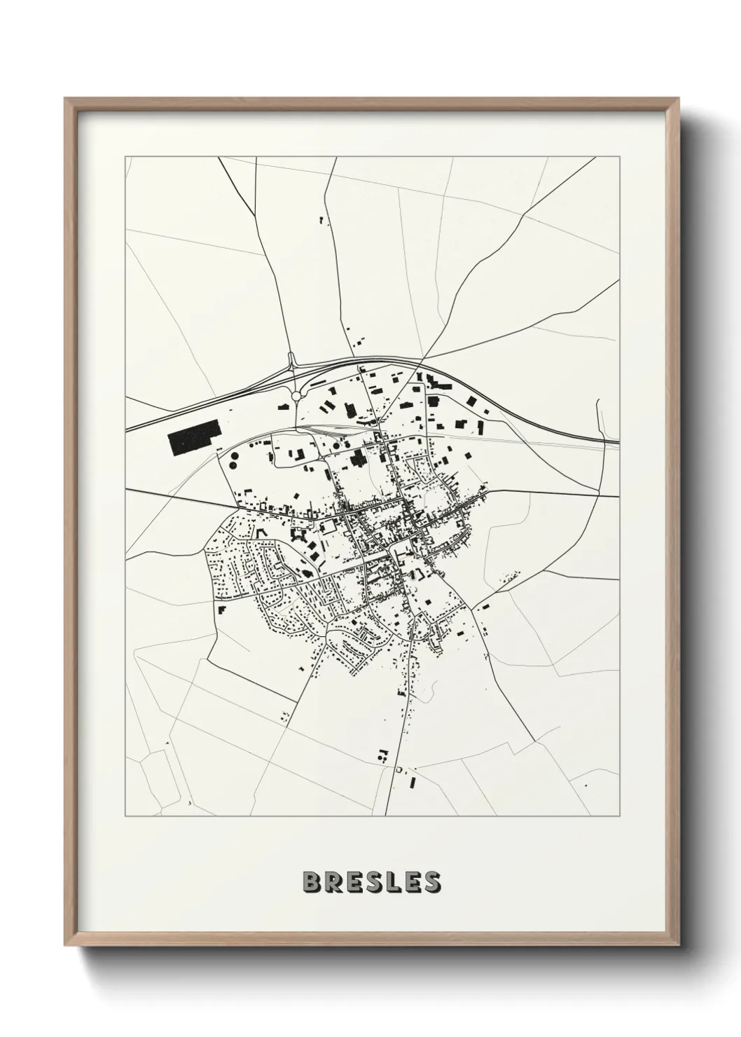 Une affiche de carte sur Bresles
