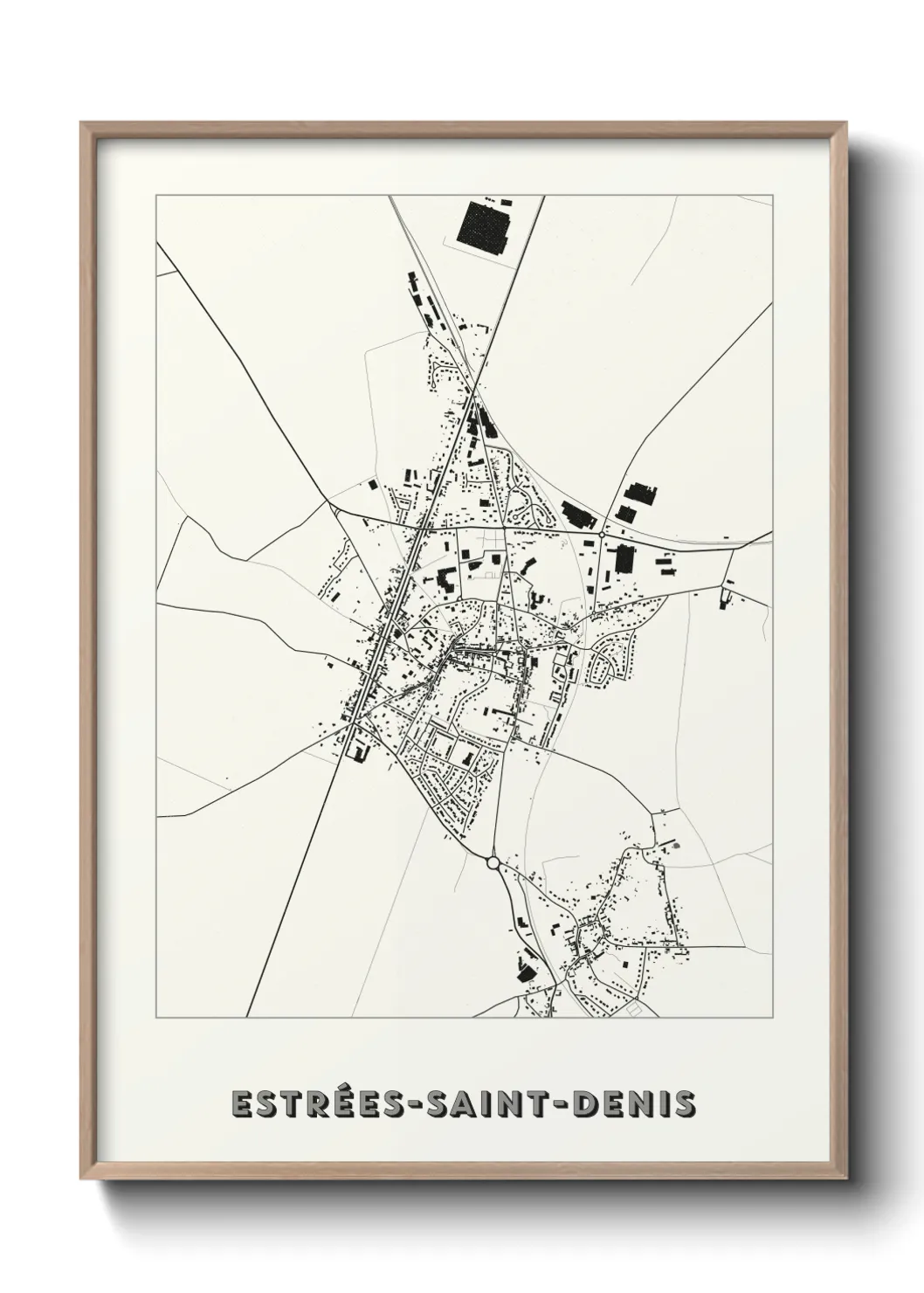 Une affiche de carte sur Estrées-Saint-Denis