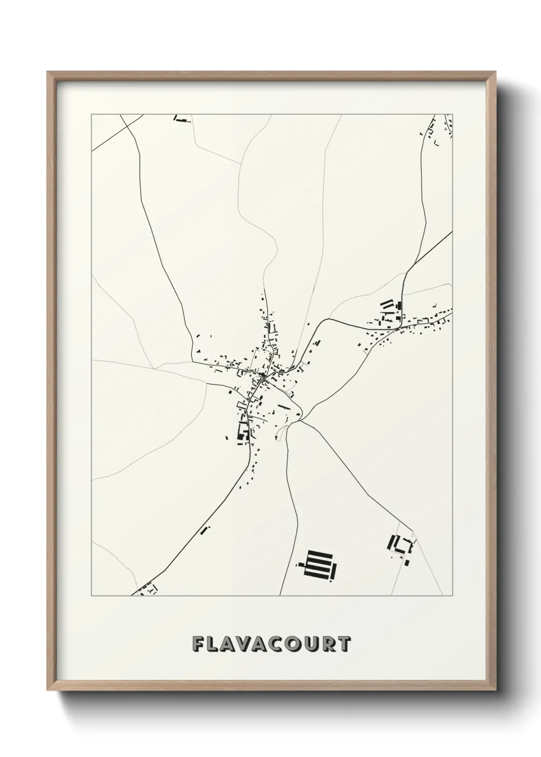 Une affiche de carte sur Flavacourt