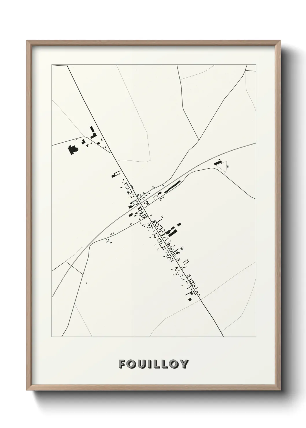 Une affiche de carte sur Fouilloy