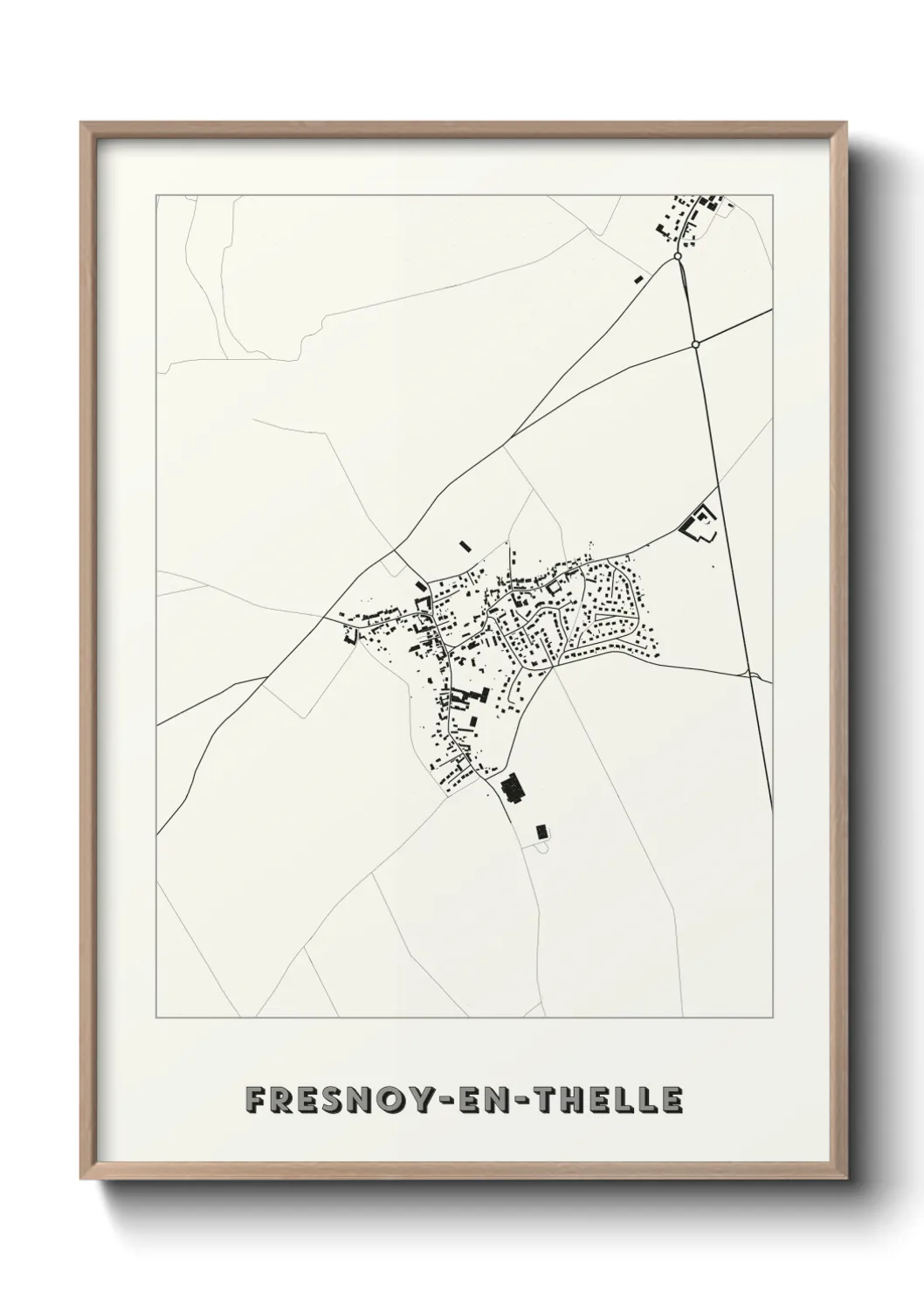 Une affiche de carte sur Fresnoy-en-Thelle