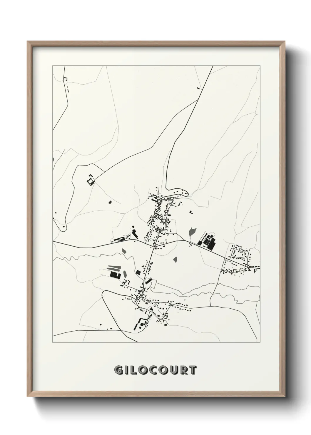 Une affiche de carte sur Gilocourt