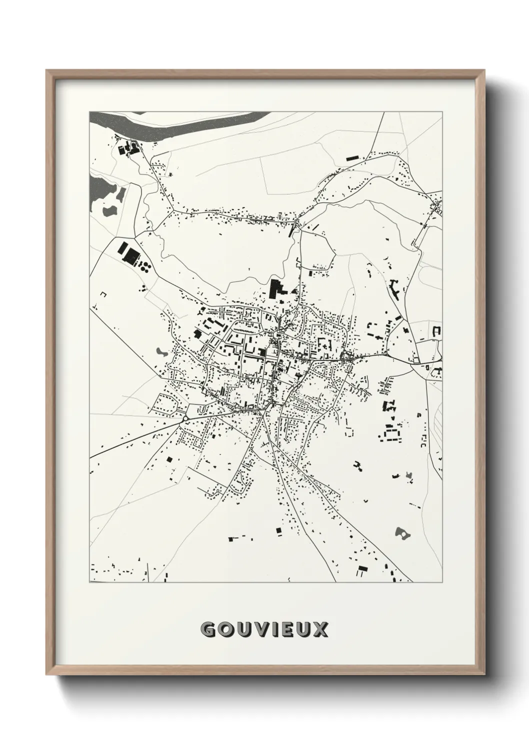 Une affiche de carte sur Gouvieux