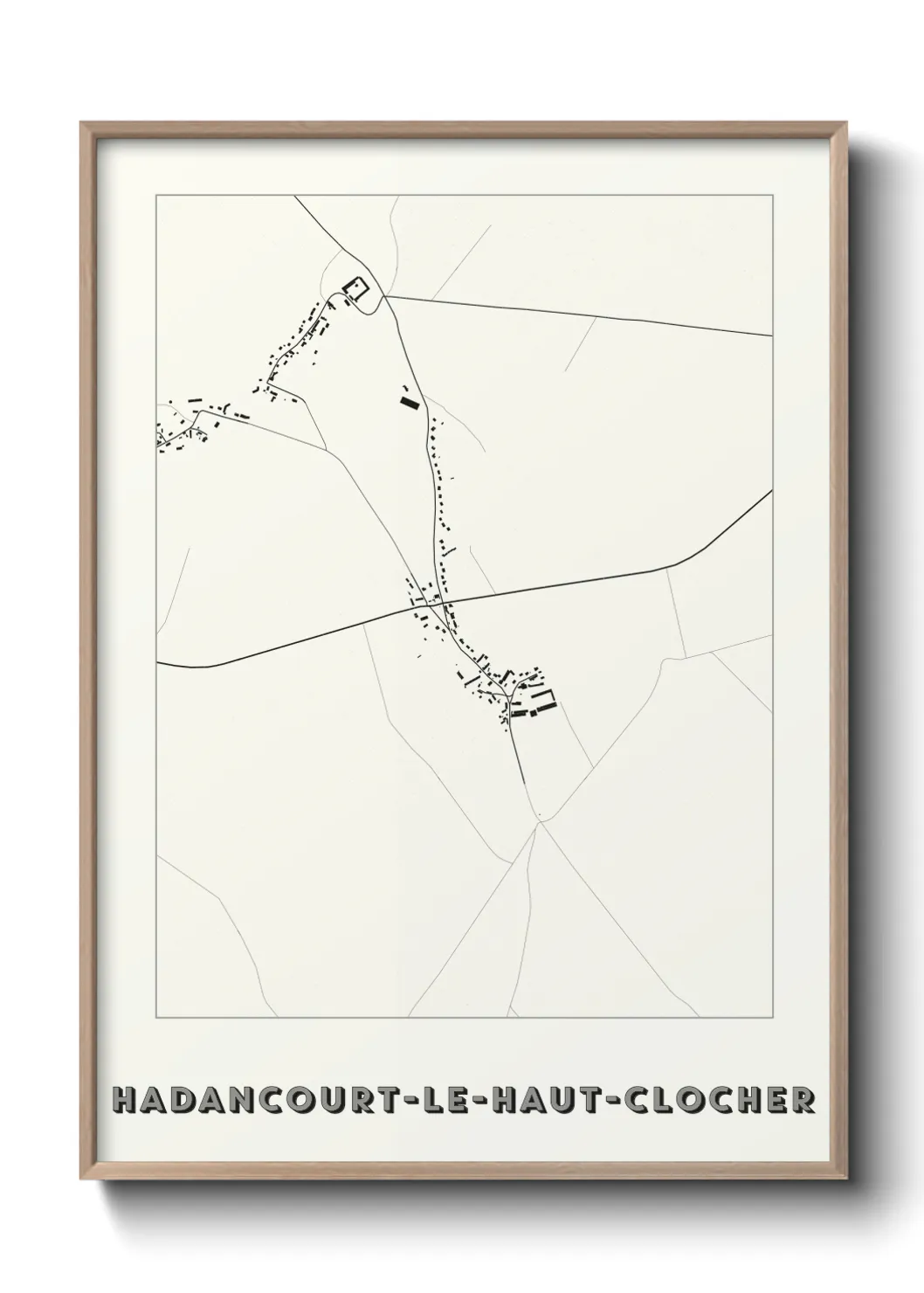 Une affiche de carte sur Hadancourt-le-Haut-Clocher