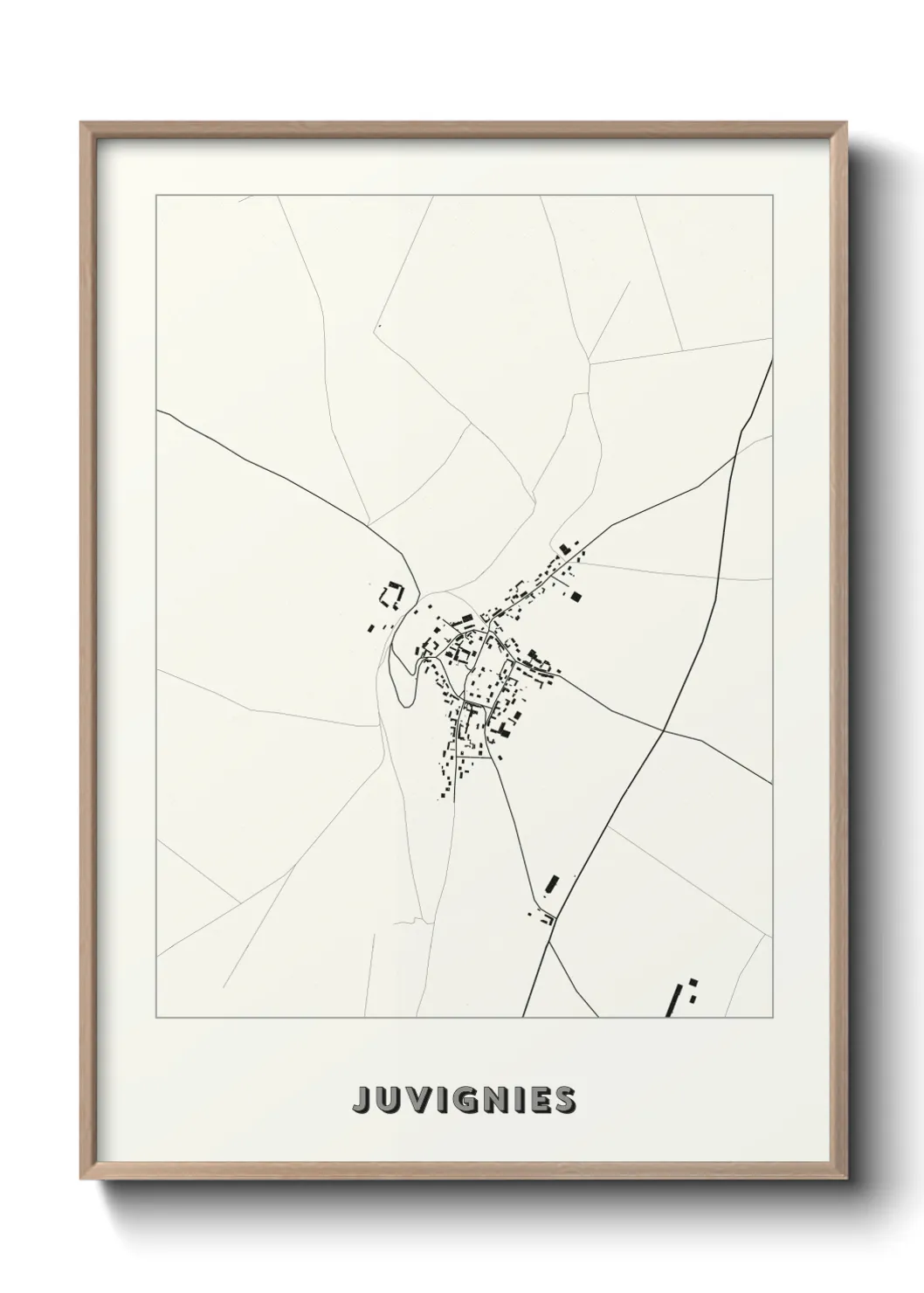Une affiche de carte sur Juvignies