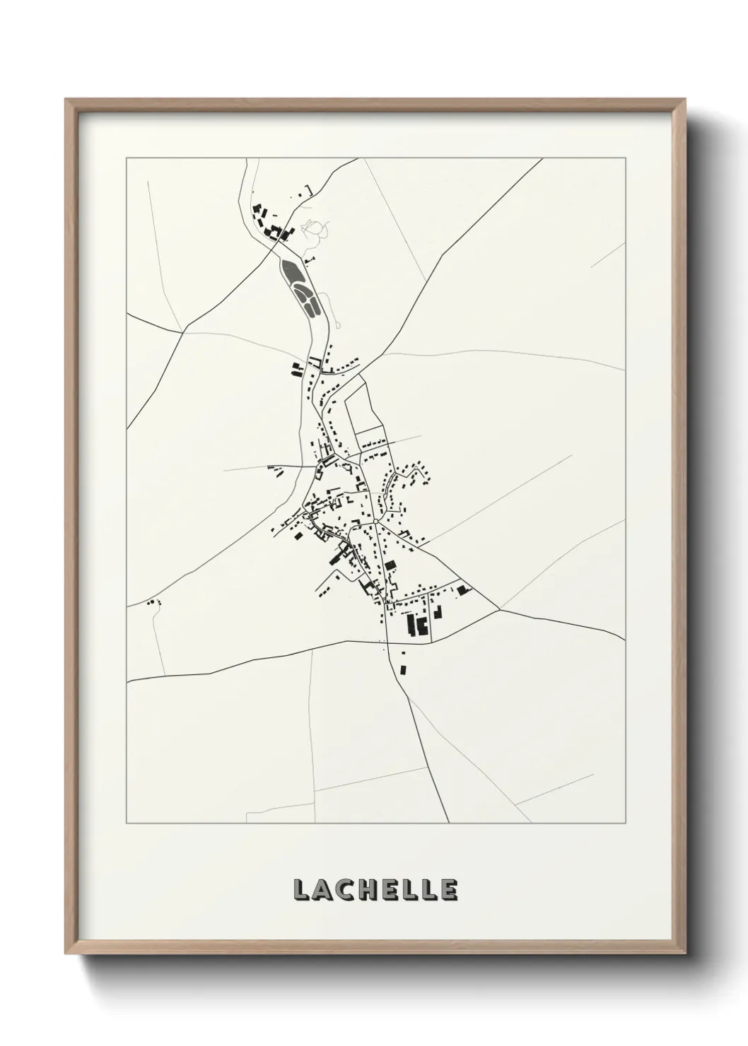 Une affiche de carte sur Lachelle