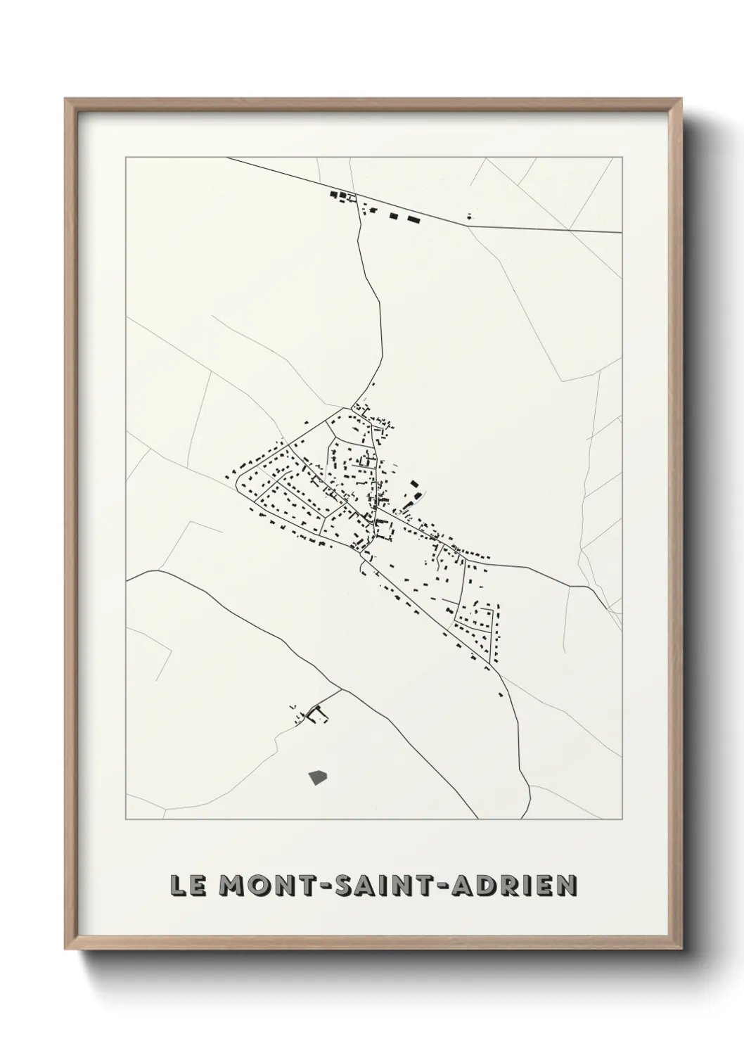 Une affiche de carte sur Le Mont-Saint-Adrien