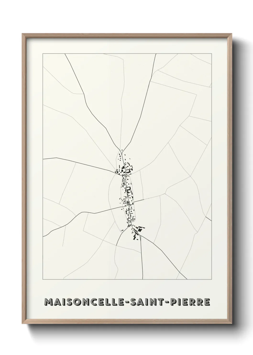 Une affiche de carte sur Maisoncelle-Saint-Pierre