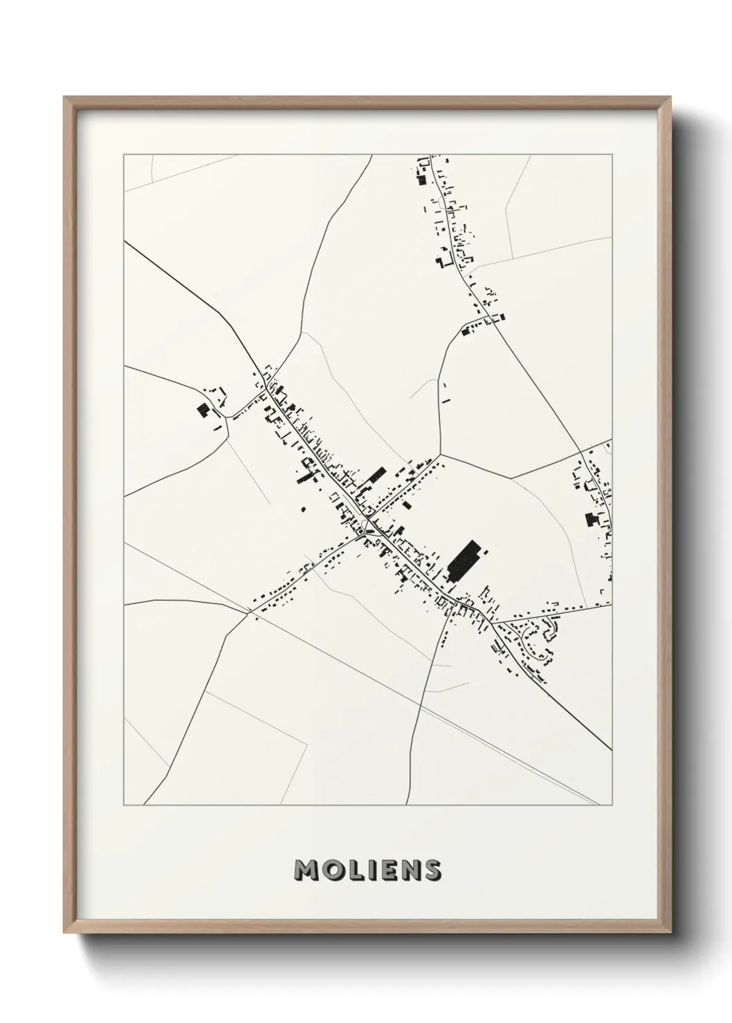 Une affiche de carte sur Moliens