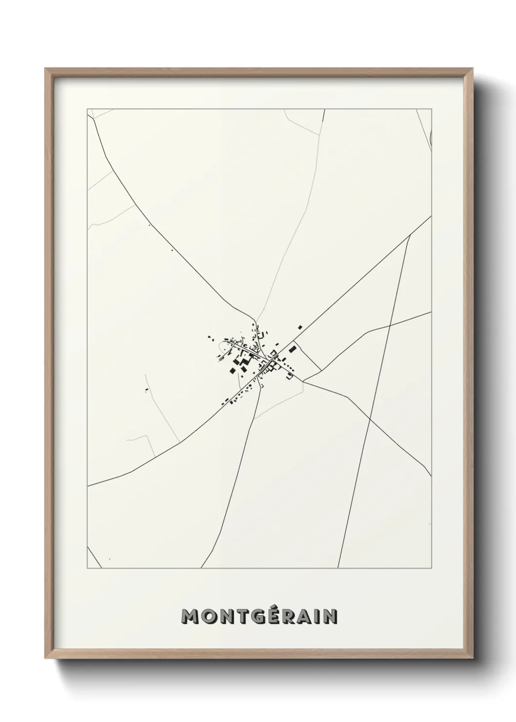 Une affiche de carte sur Montgérain