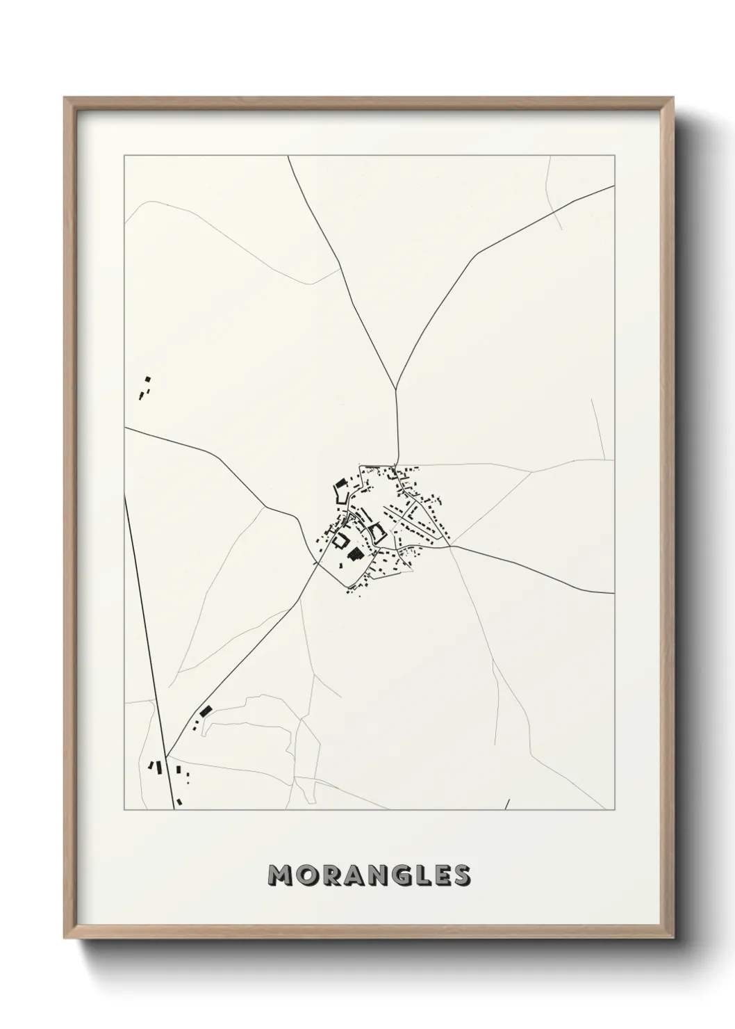 Une affiche de carte sur Morangles