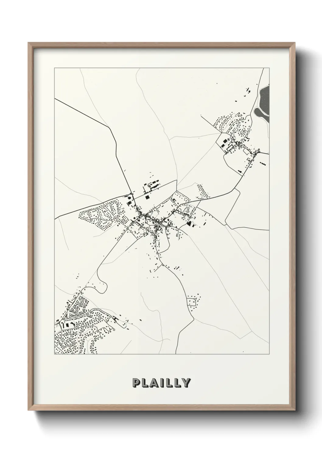Une affiche de carte sur Plailly