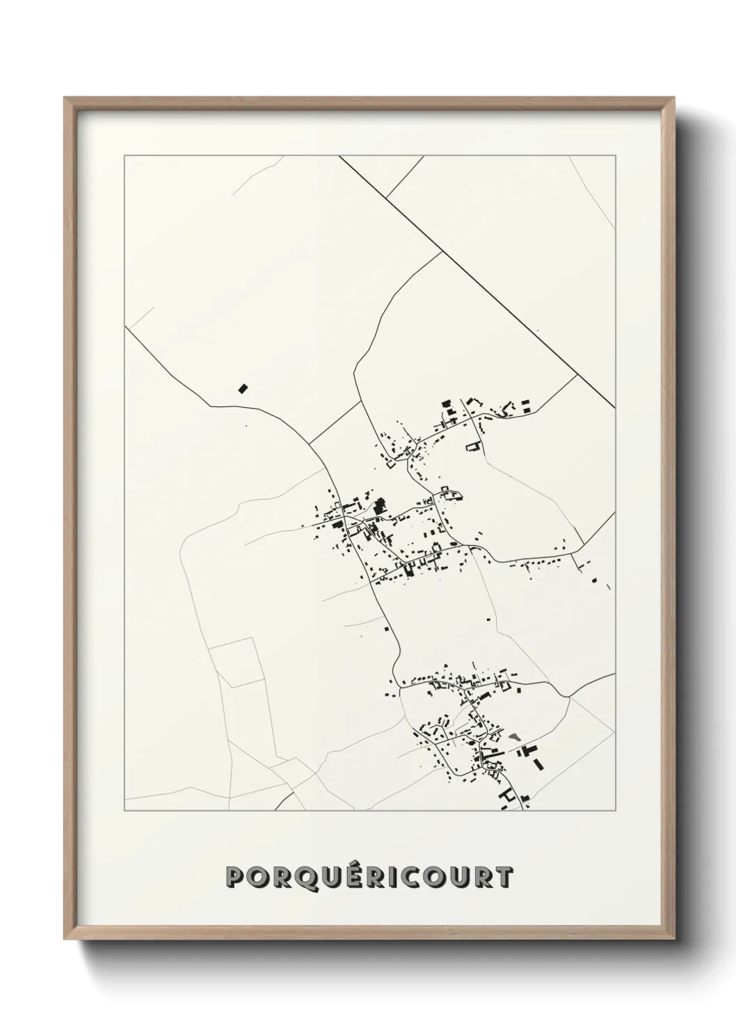 Une affiche de carte sur Porquéricourt