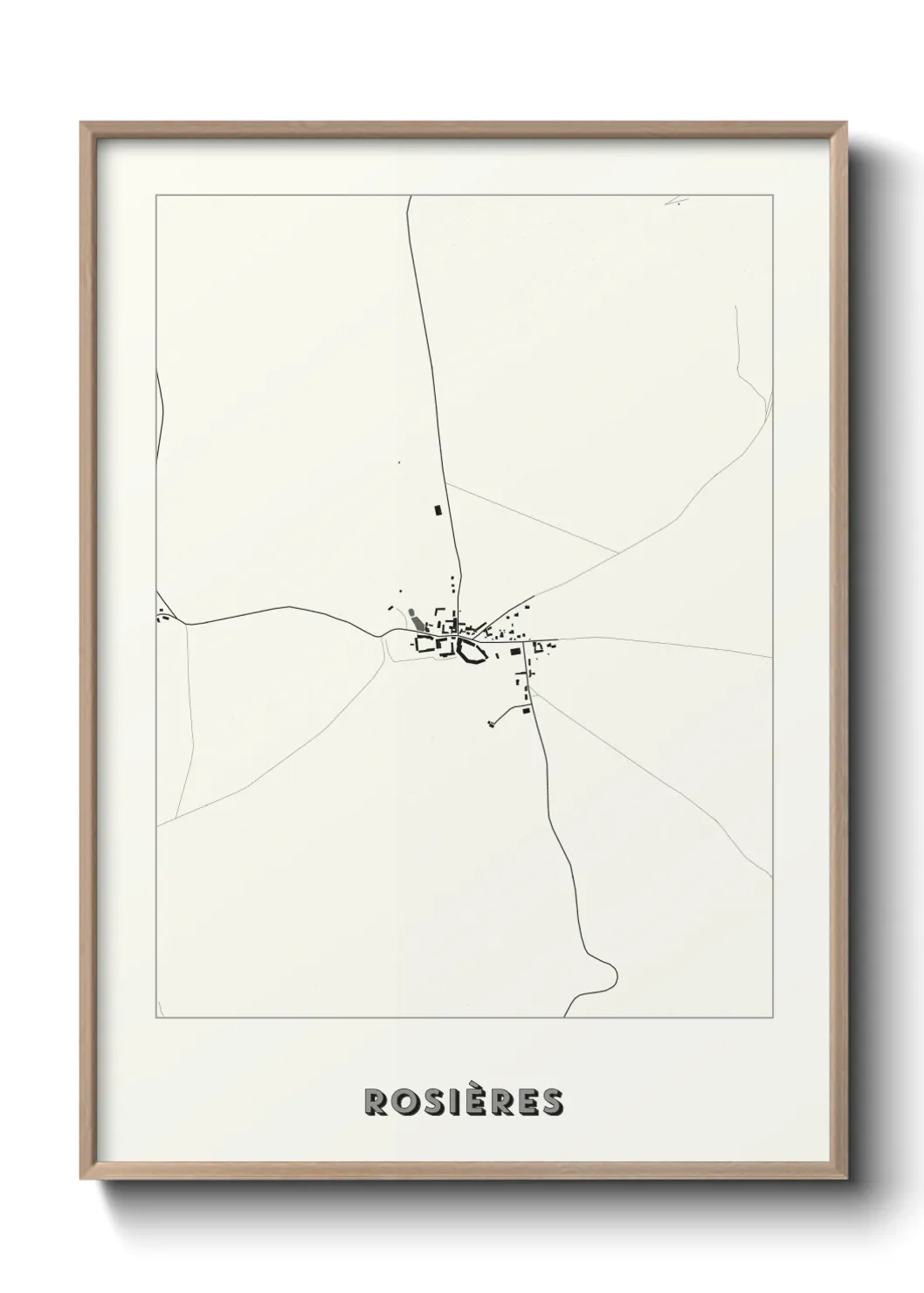 Une affiche de carte sur Rosières