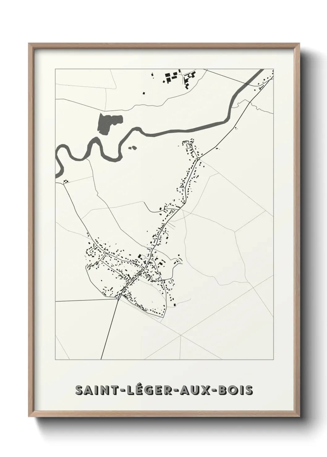 Une affiche de carte sur Saint-Léger-aux-Bois