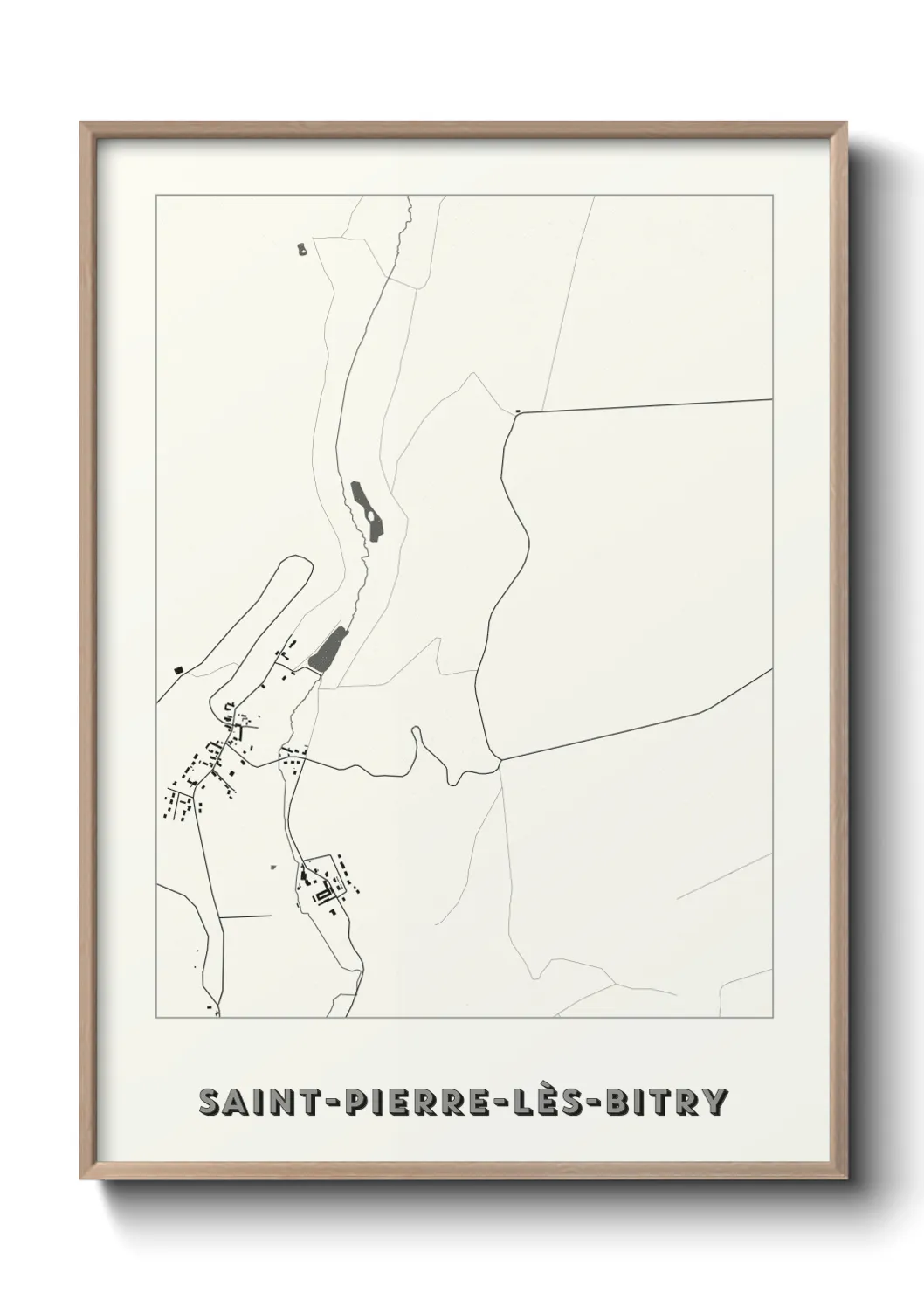 Une affiche de carte sur Saint-Pierre-lès-Bitry