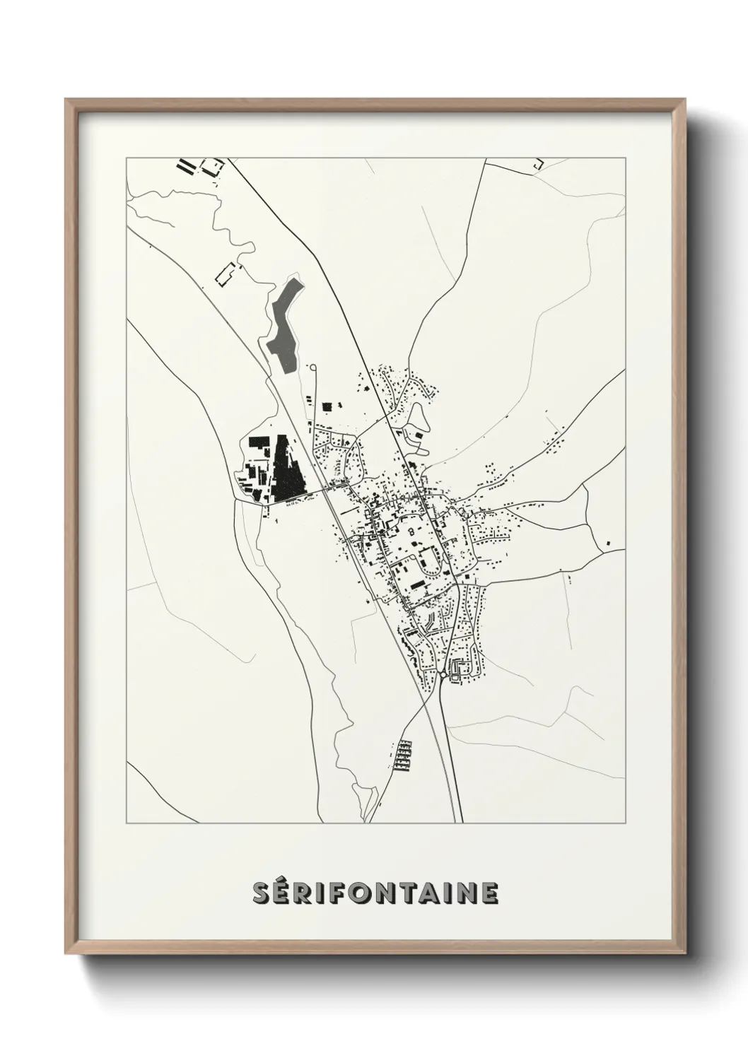Une affiche de carte sur Sérifontaine