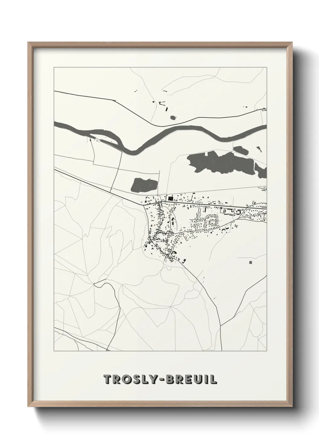 Une affiche de carte sur Trosly-Breuil