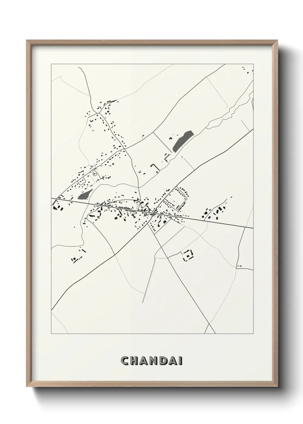 Une affiche de carte sur Chandai
