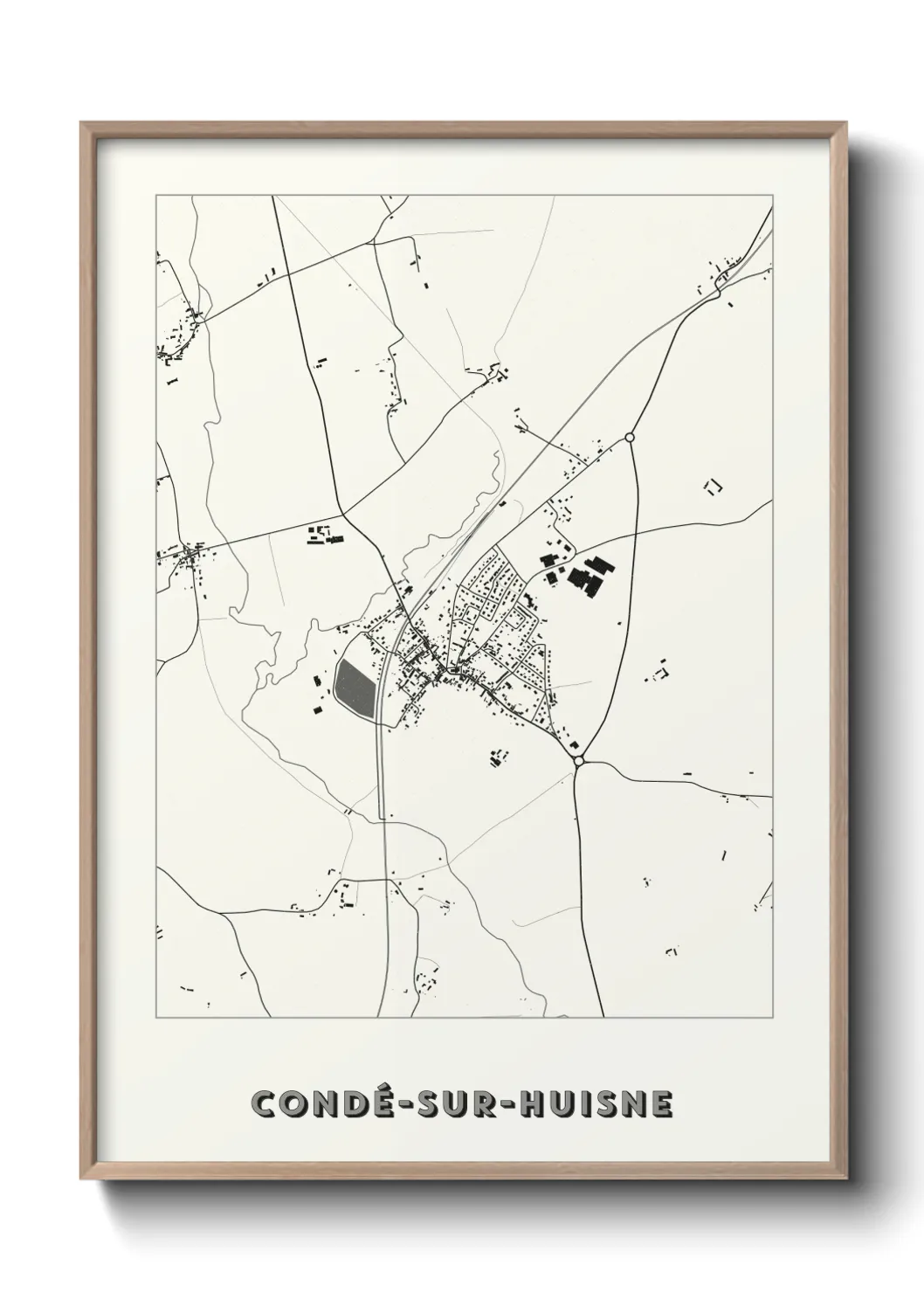 Une affiche de carte sur Condé-sur-Huisne