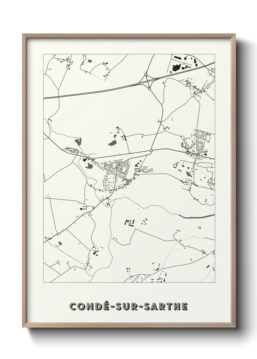 Un poster carteCondé-sur-Sarthe