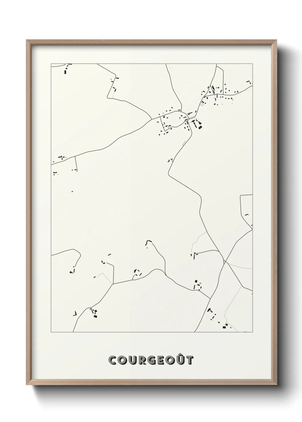 Une affiche de carte sur Courgeoût