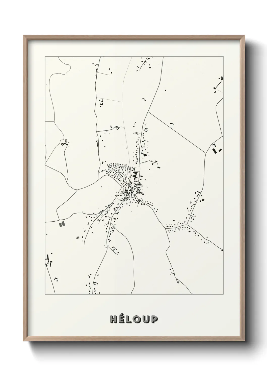 Une affiche de carte sur Héloup