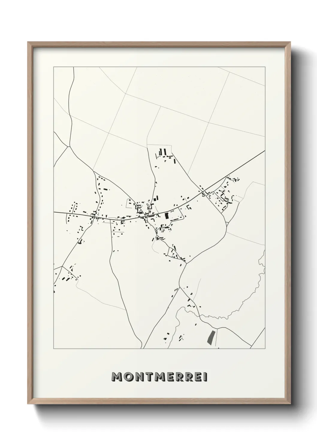 Une affiche de carte sur Montmerrei
