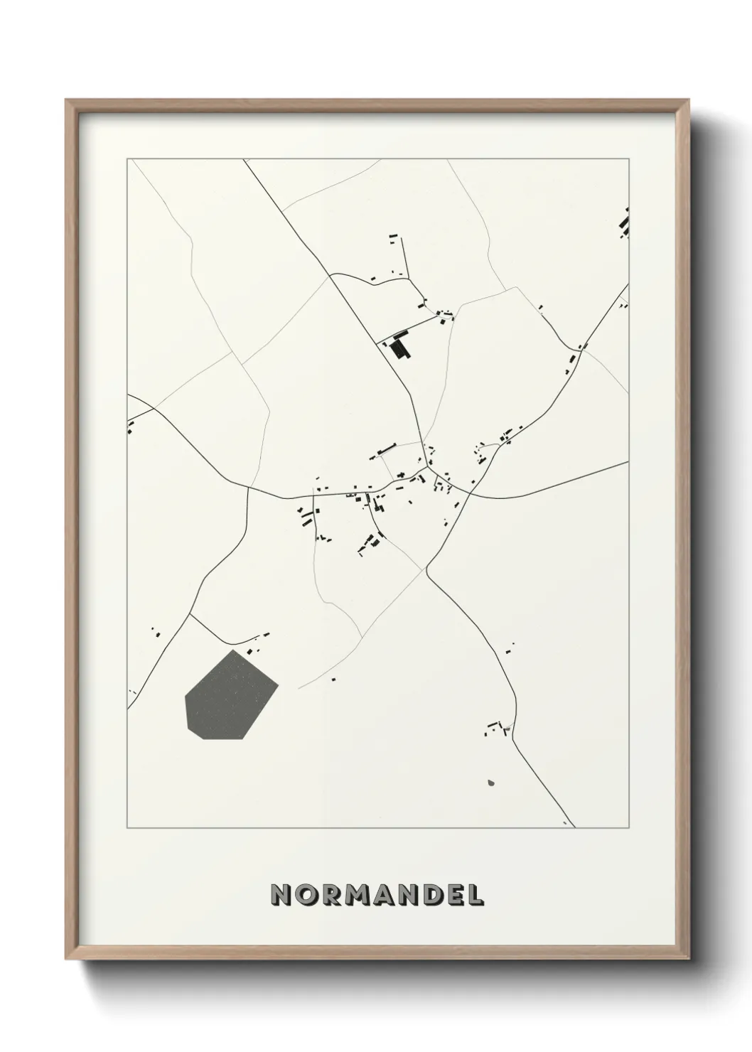 Une affiche de carte sur Normandel
