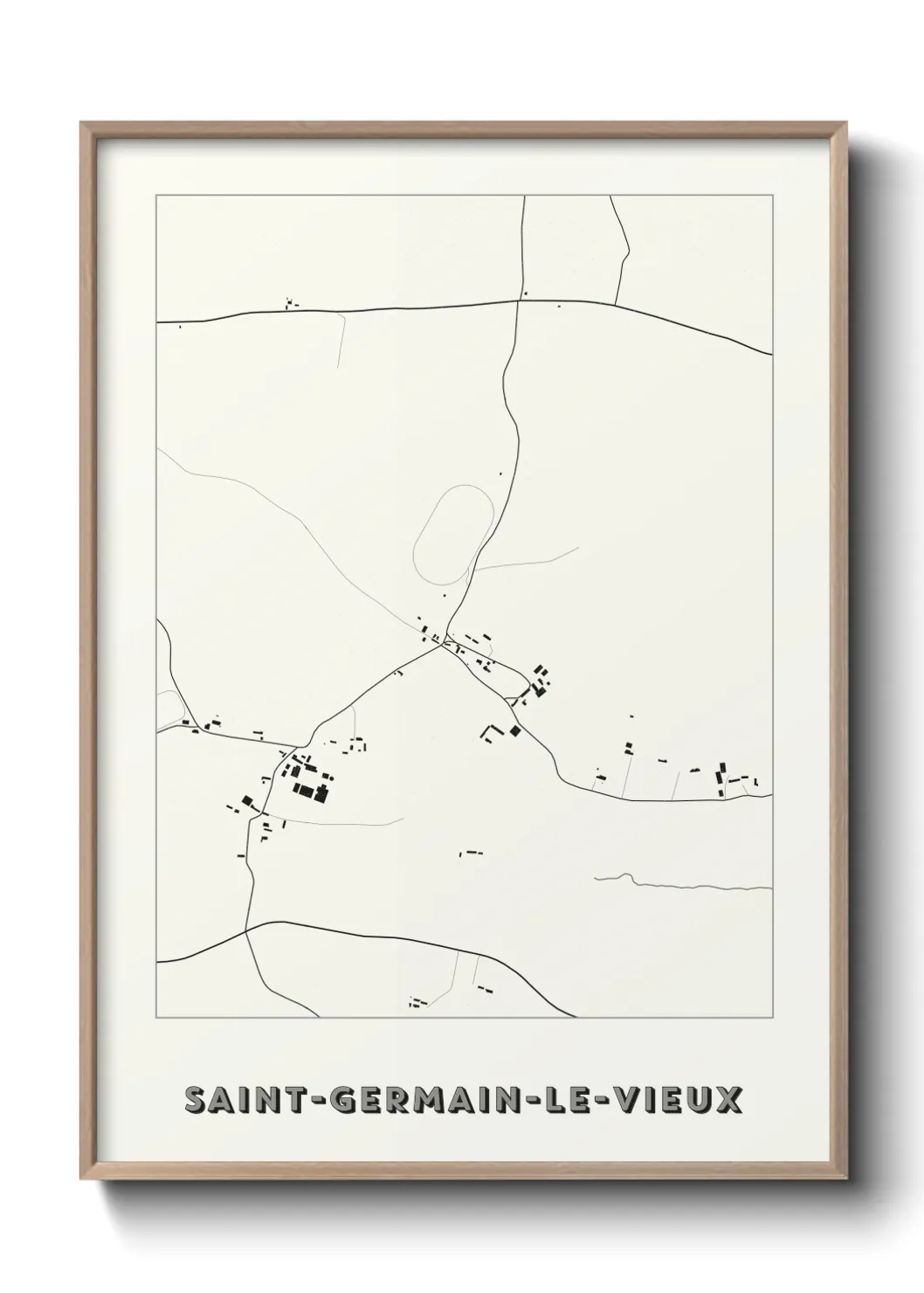 Un poster carteSaint-Germain-le-Vieux