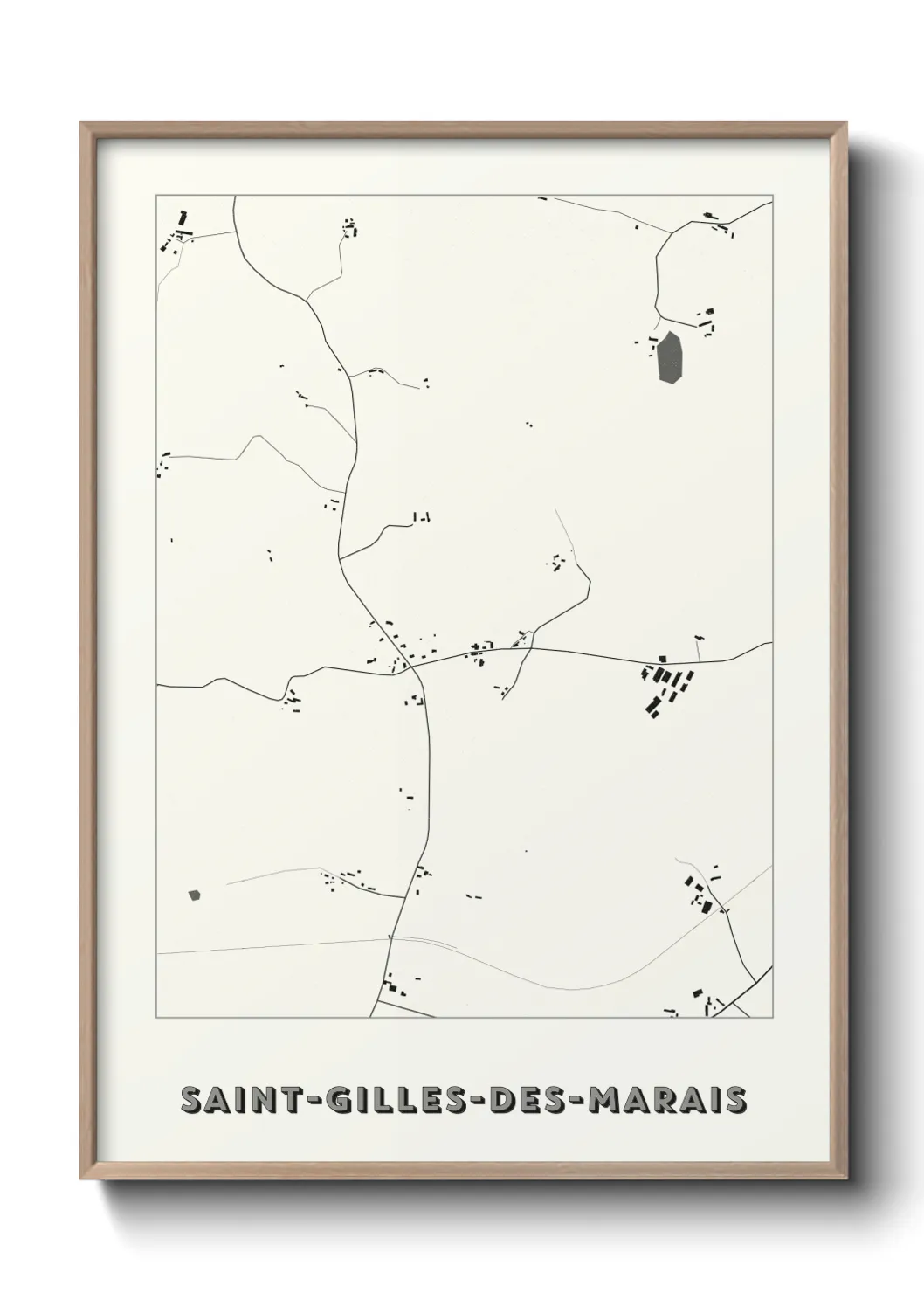 Un poster carteSaint-Gilles-des-Marais