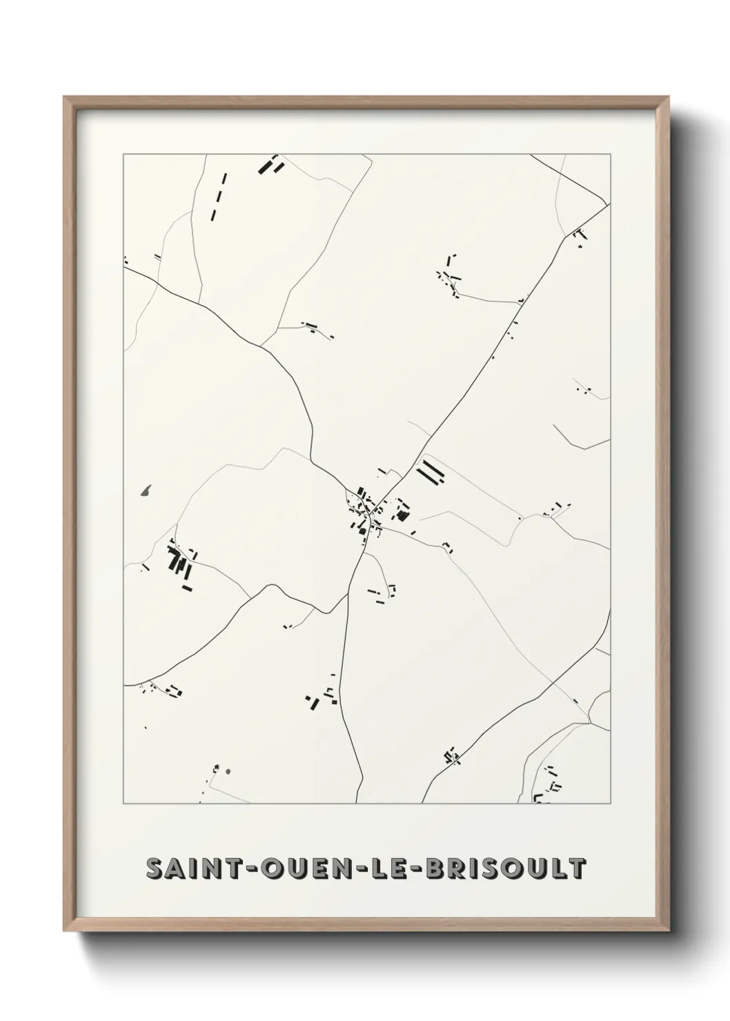 Une affiche de carte sur Saint-Ouen-le-Brisoult