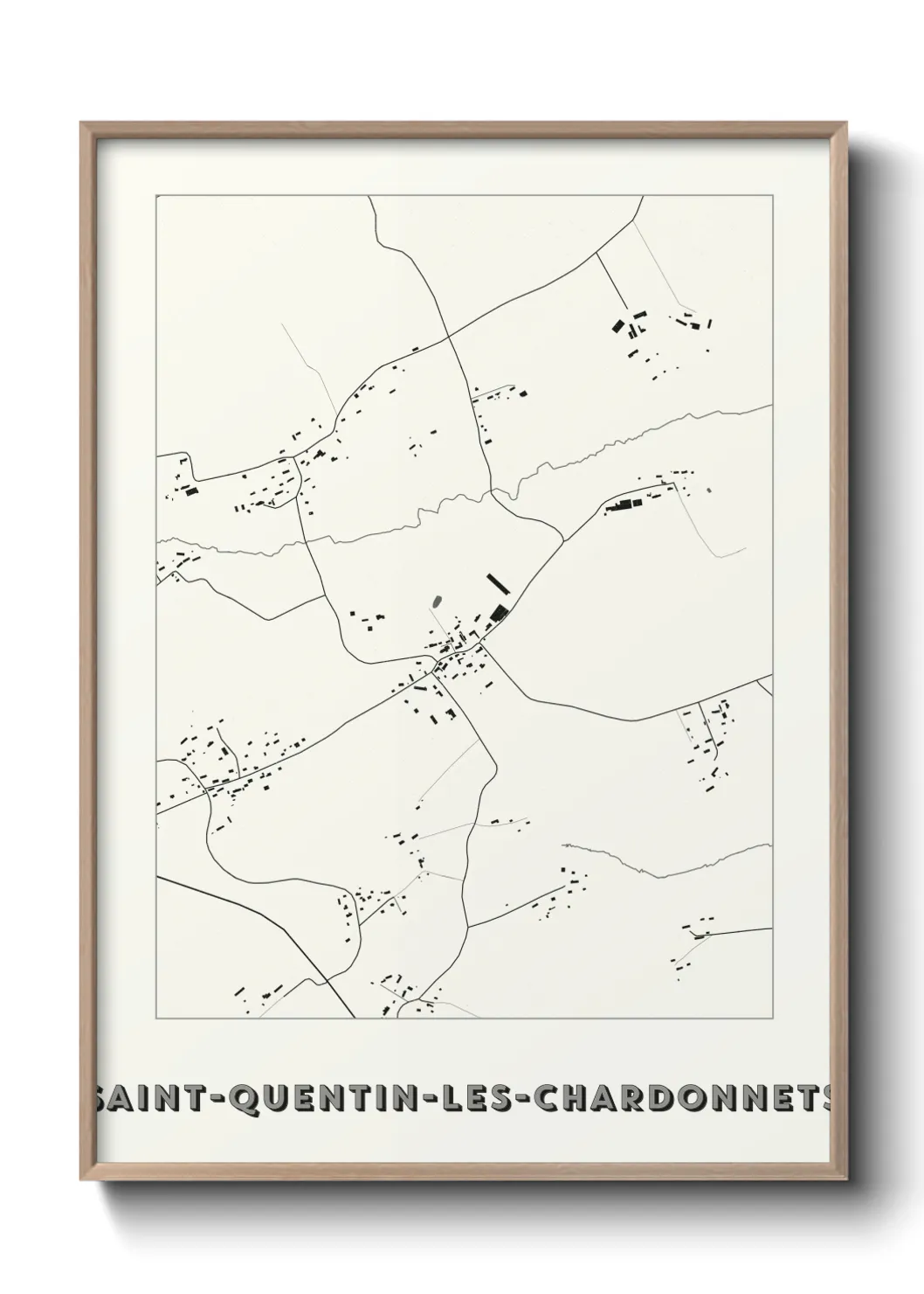 Une affiche de carte sur Saint-Quentin-les-Chardonnets