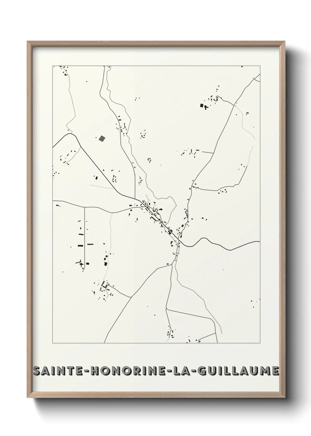 Une affiche de carte sur Sainte-Honorine-la-Guillaume