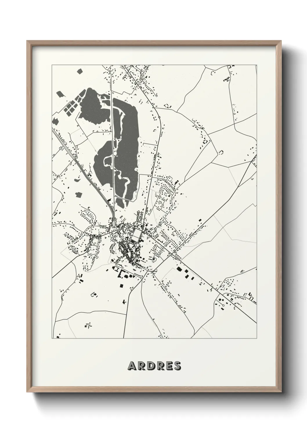 Une affiche de carte sur Ardres