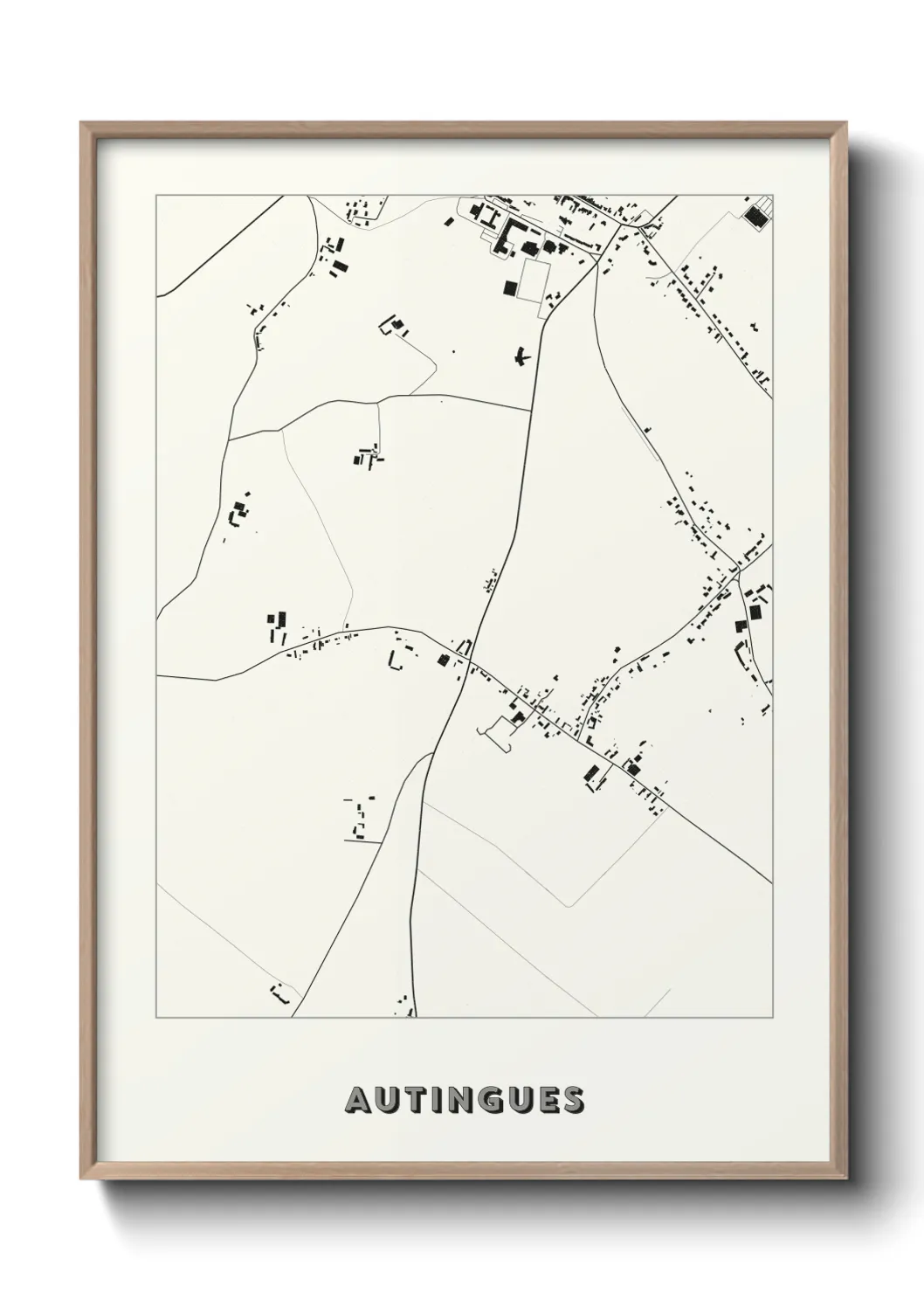 Une affiche de carte sur Autingues