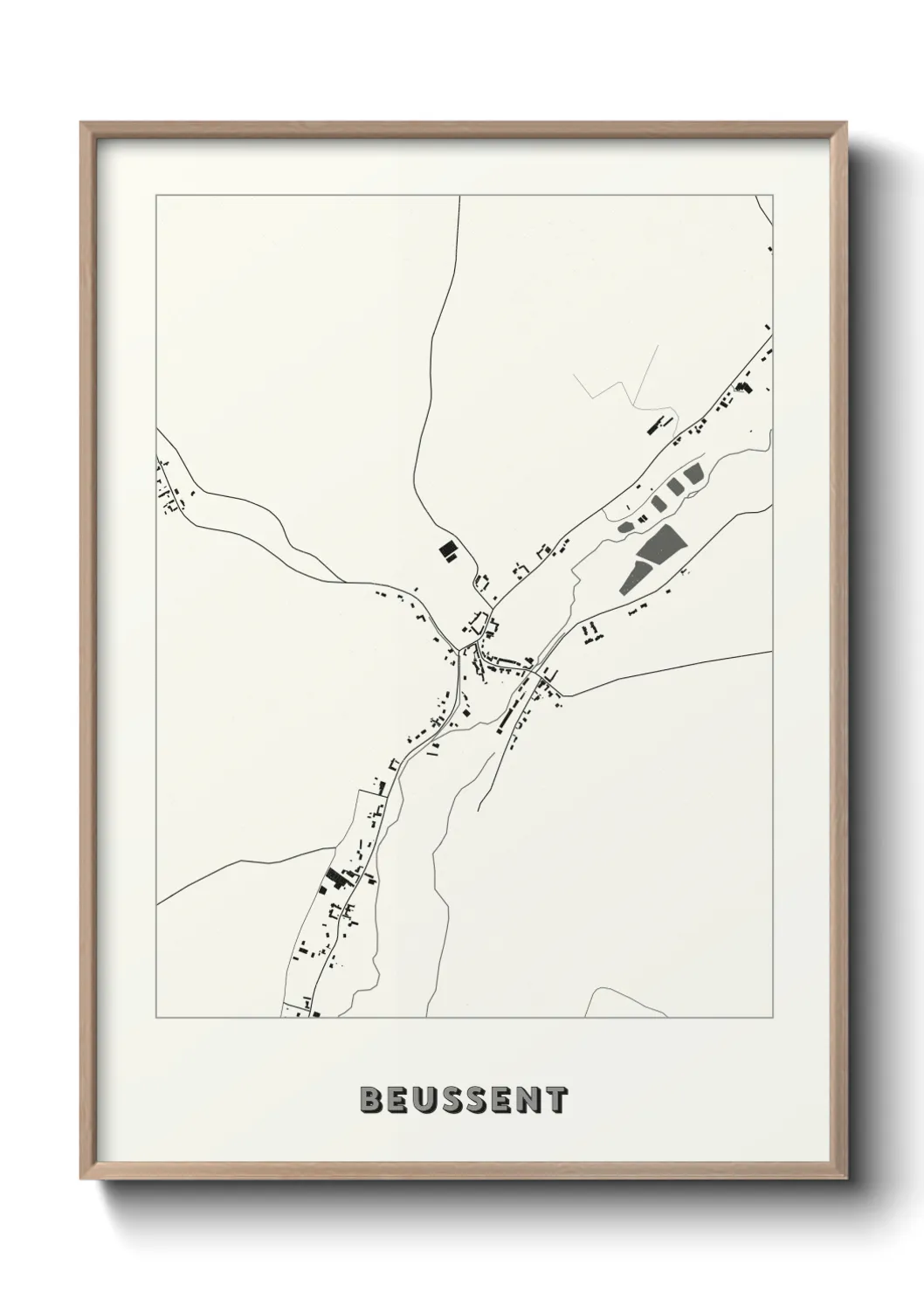 Une affiche de carte sur Beussent