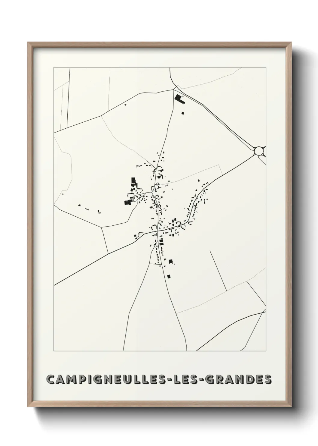 Une affiche de carte sur Campigneulles-les-Grandes