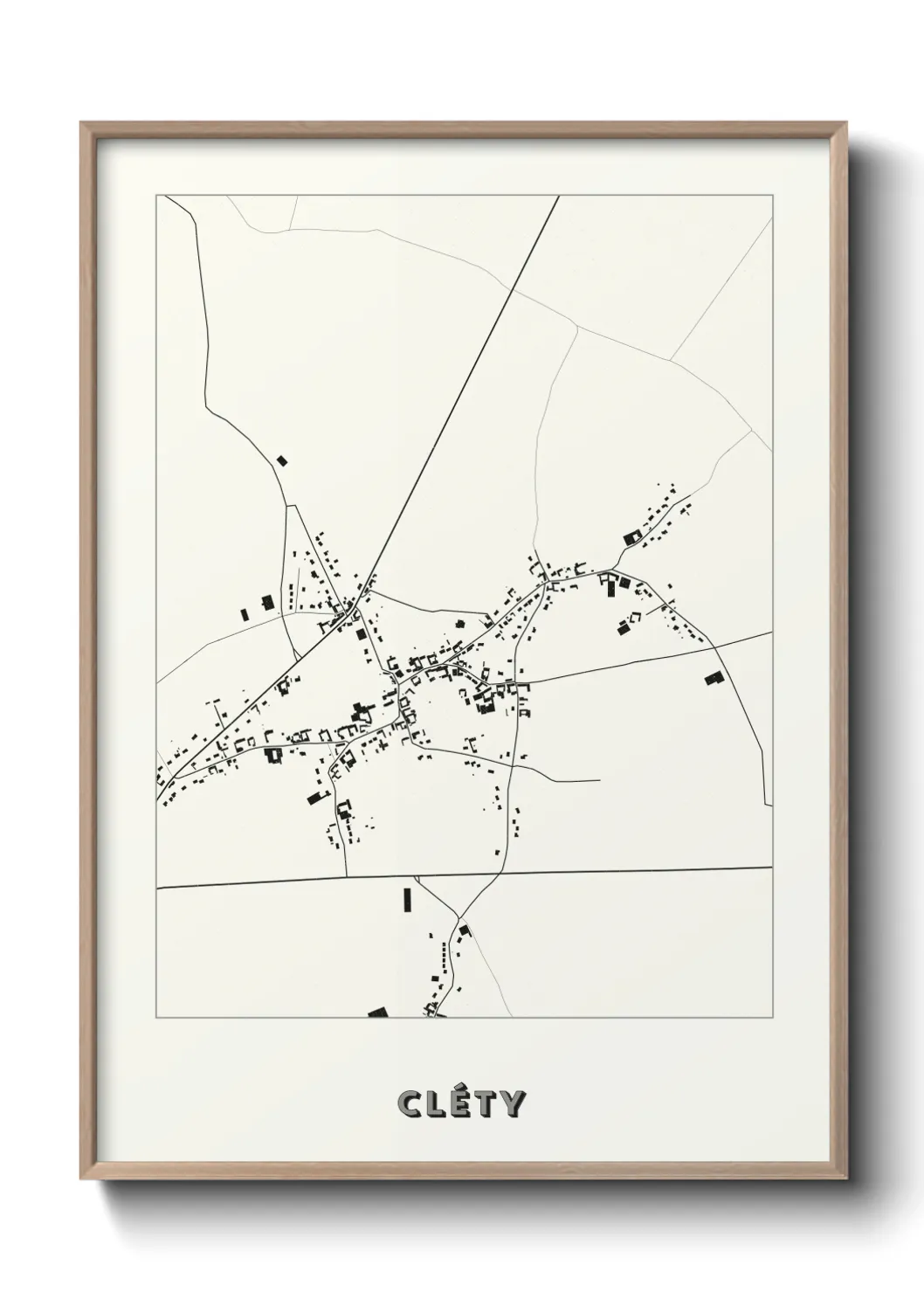 Une affiche de carte sur Cléty