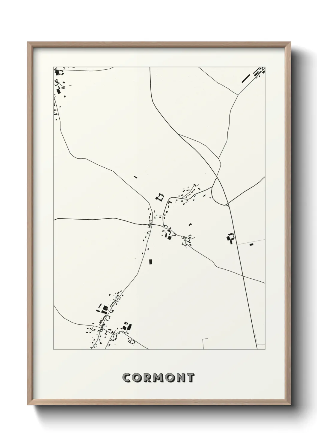Une affiche de carte sur Cormont