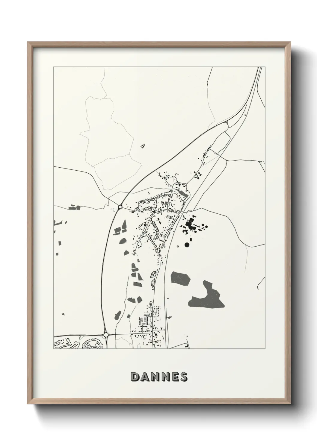 Une affiche de carte sur Dannes