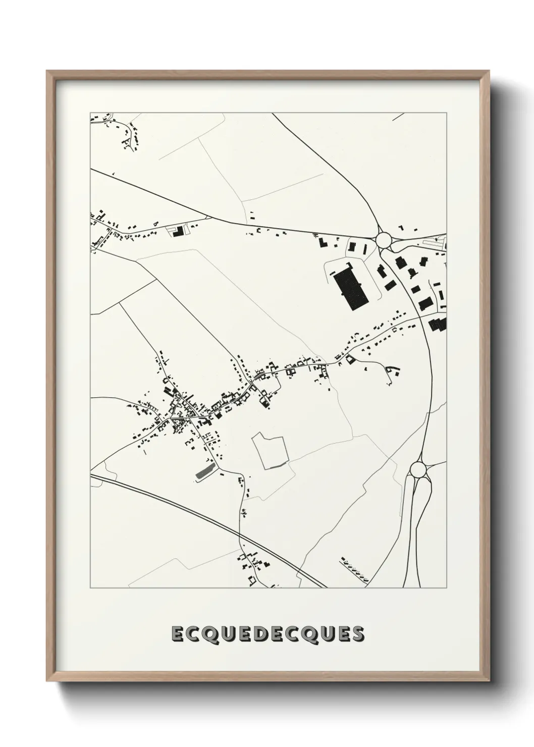 Une affiche de carte sur Ecquedecques