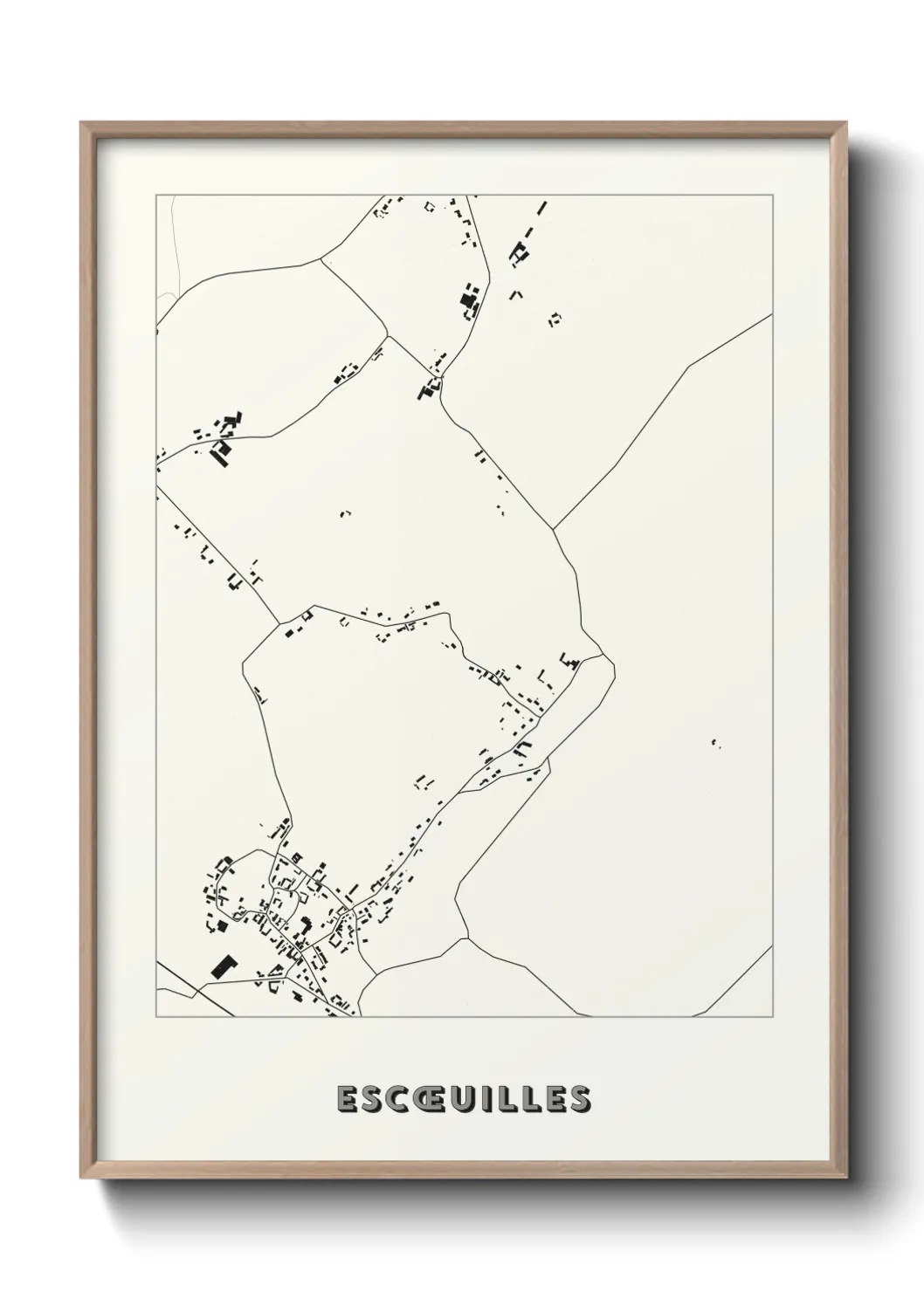 Une affiche de carte sur Escœuilles