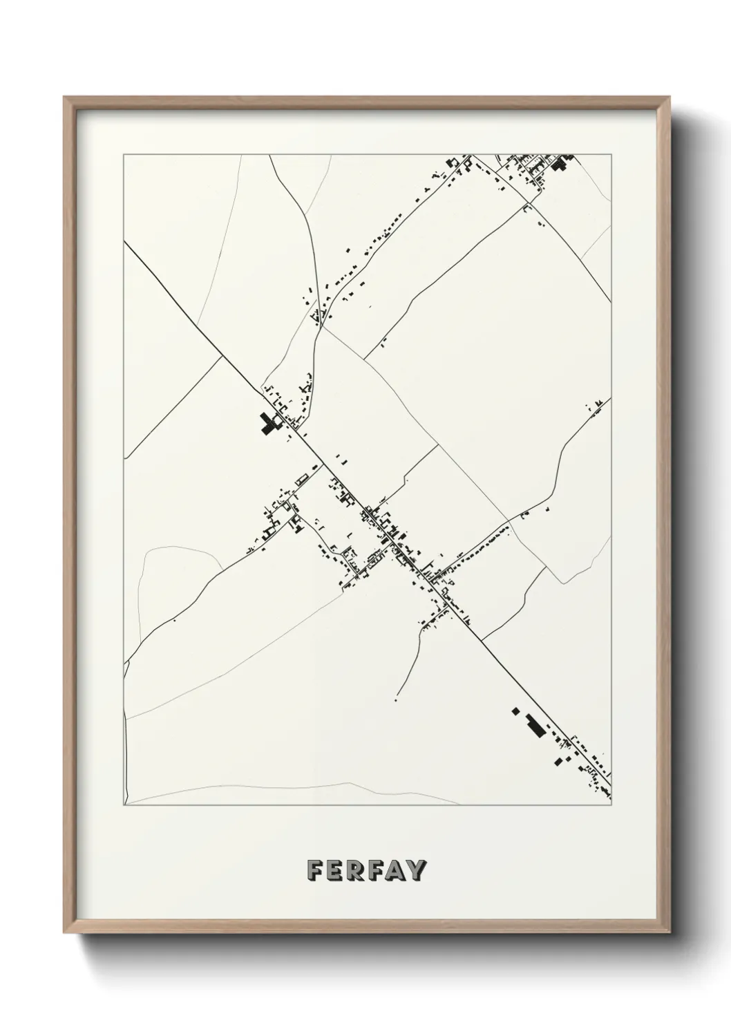 Une affiche de carte sur Ferfay