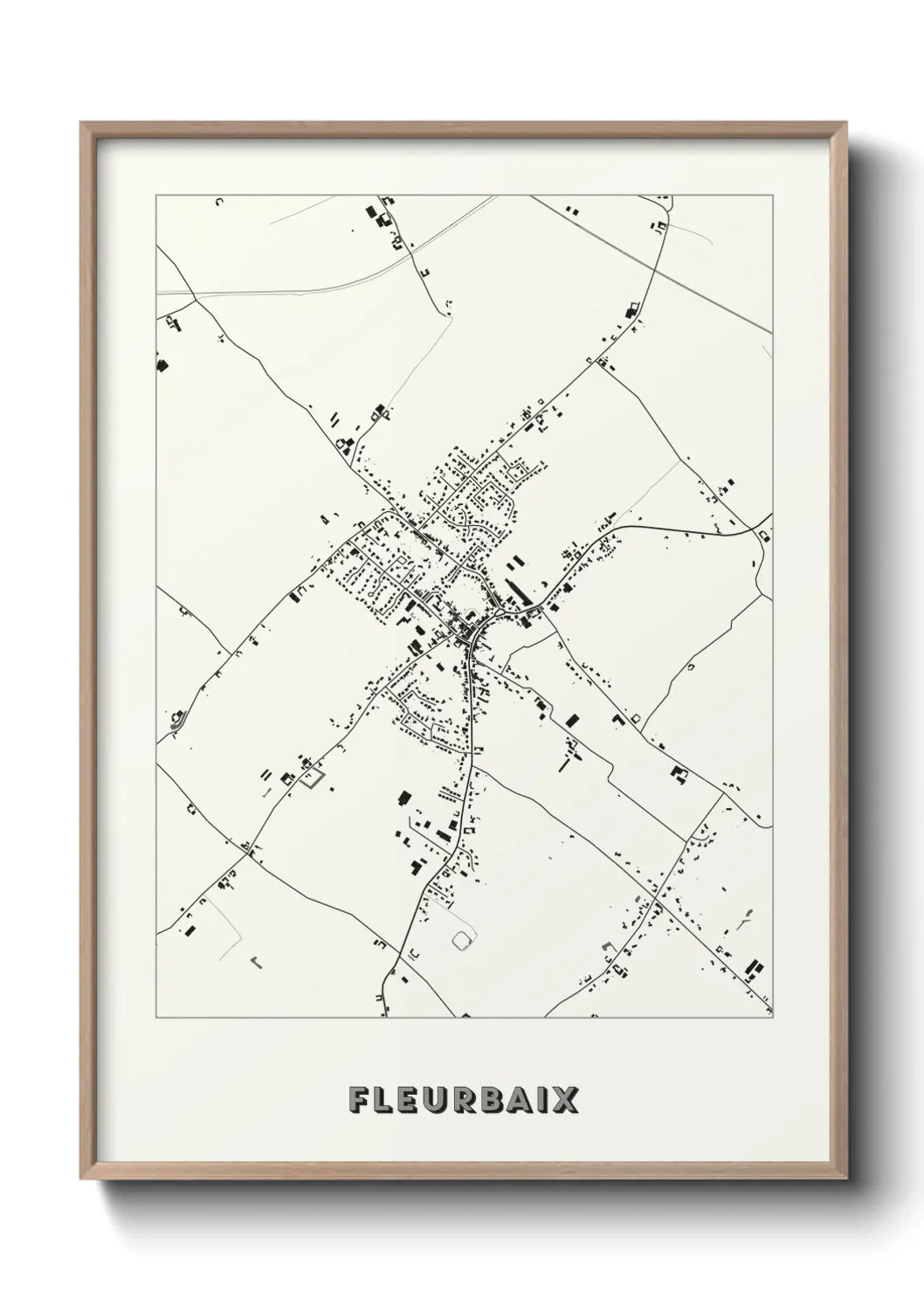 Une affiche de carte sur Fleurbaix