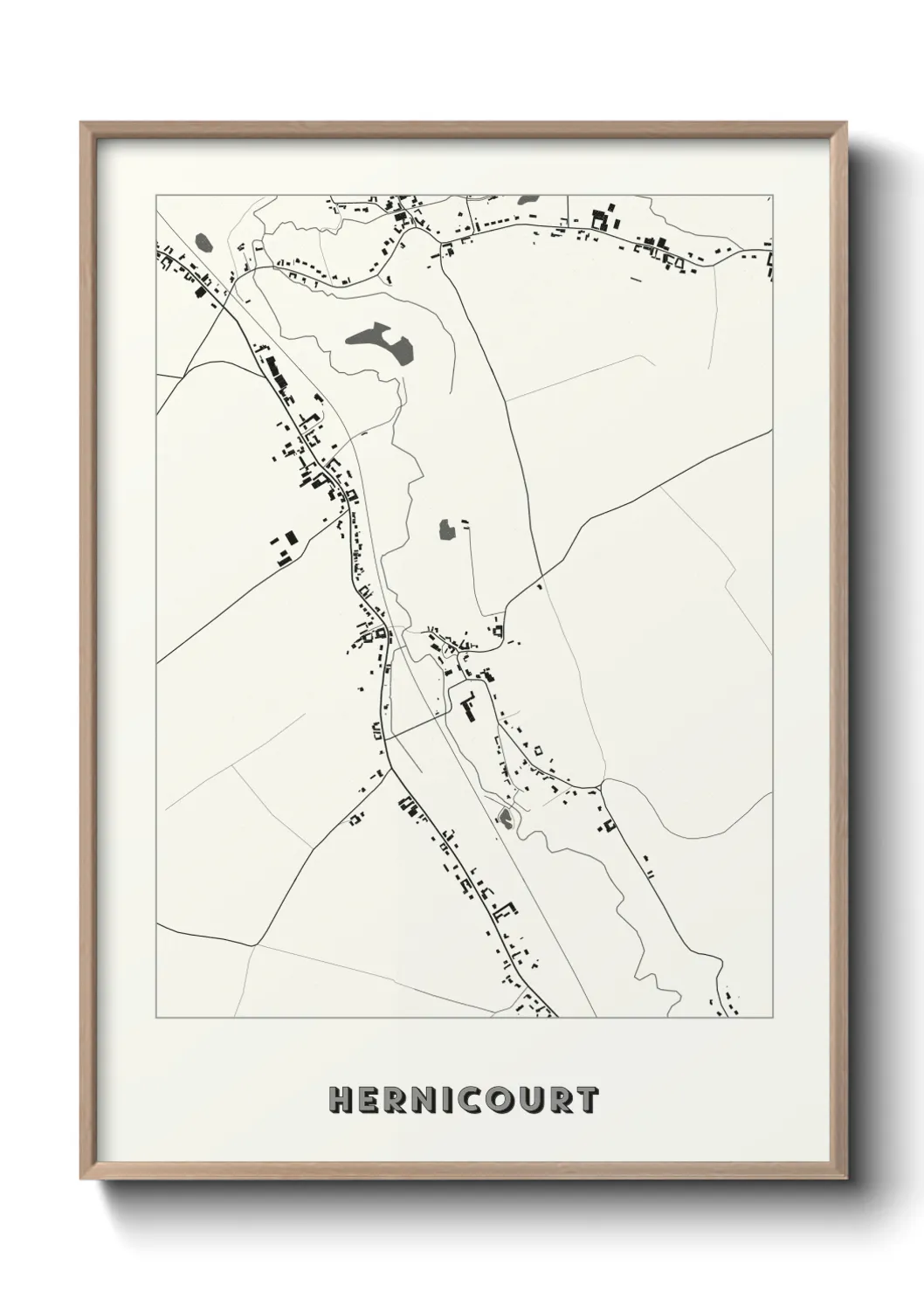 Une affiche de carte sur Hernicourt