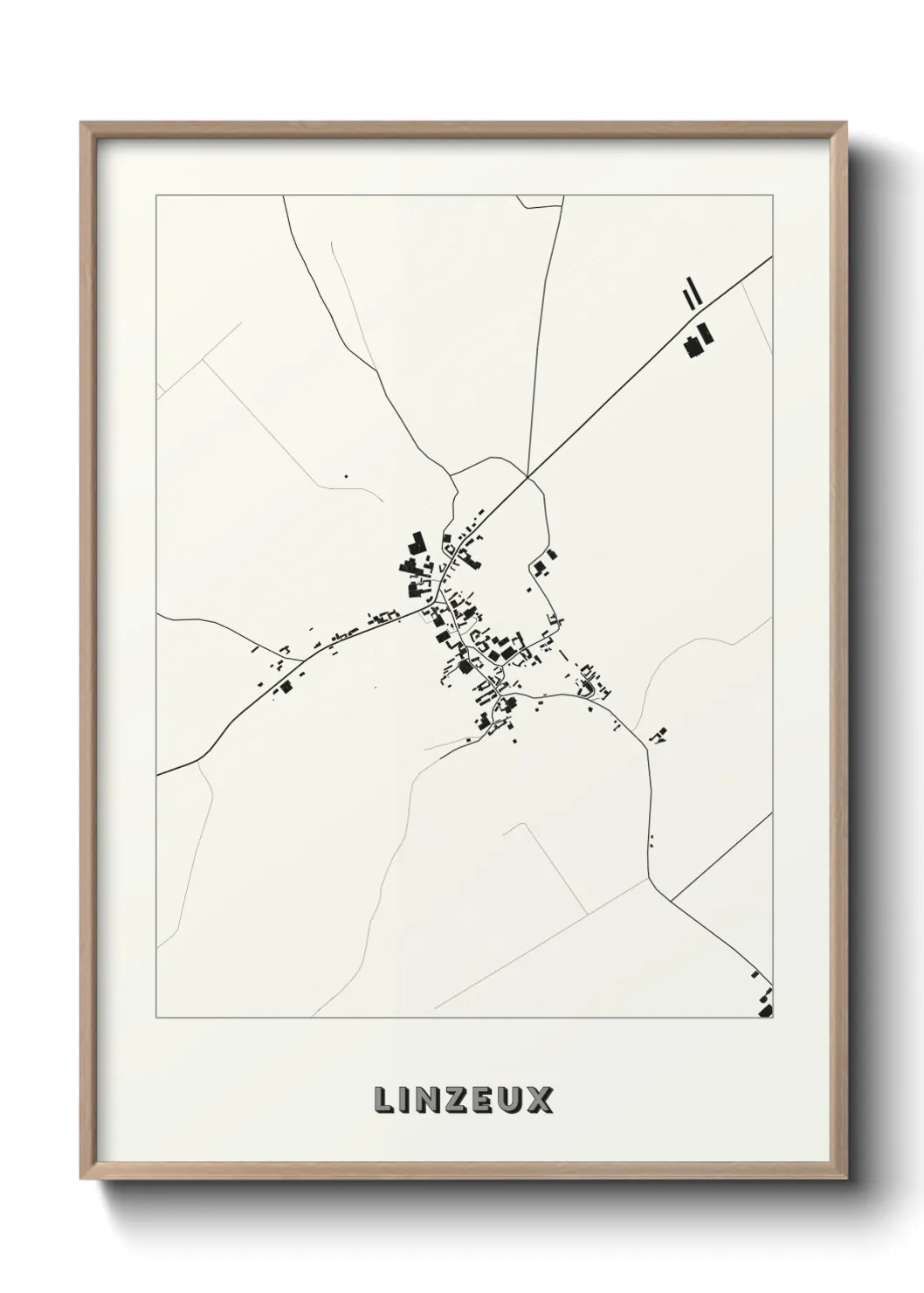 Une affiche de carte sur Linzeux