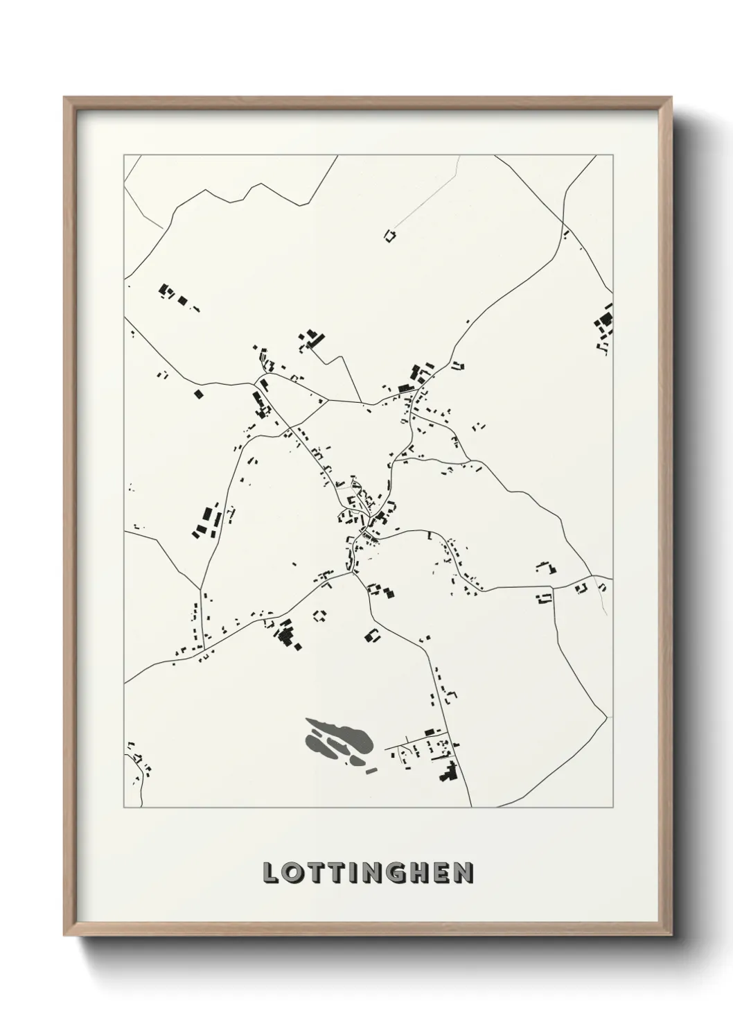 Une affiche de carte sur Lottinghen